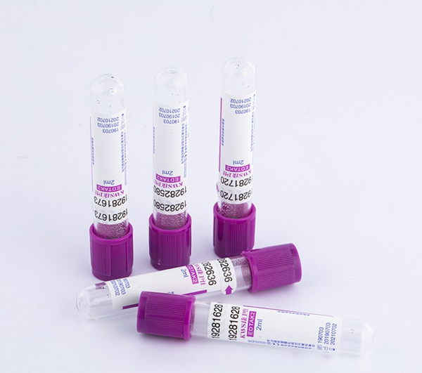 Πορφυρός ΚΑΠ σαφής προμηθευτής σωλήνων 100pcs/Tray του BD γυαλιού σωλήνων δοκιμής εμπορευματοκιβωτίων φιαλιδίων σωλήνων συλλογής αίματος 2ML
