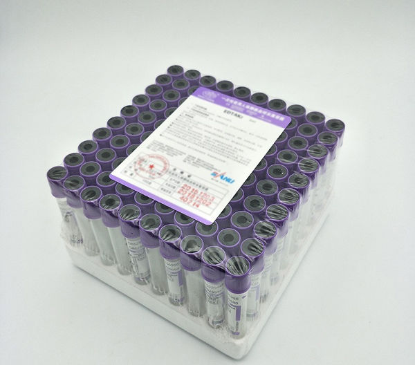 Πορφυρός ΚΑΠ σαφής προμηθευτής σωλήνων 100pcs/Tray του BD γυαλιού σωλήνων δοκιμής εμπορευματοκιβωτίων φιαλιδίων σωλήνων συλλογής αίματος 2ML