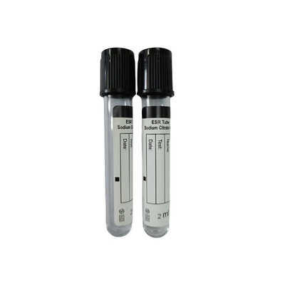 Μαύρο καπάκι ESR Blood Collection Tube Μίας χρήσης Κενό με 3,8% κιτρικό νάτριο